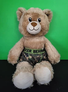 "Oso de peluche marrón Build A Bear de 16"" con boxers de camuflaje" - Imagen 1 de 4
