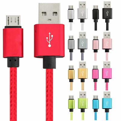 10FT Micro USB Braided Fast Charger Data Sync Cable Cord For Samsung Android - Image 1 of 4