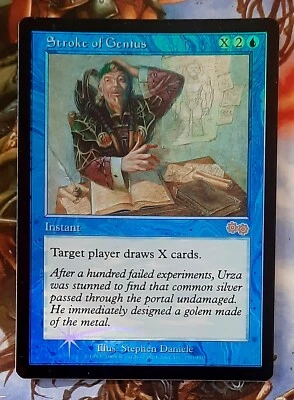 Mtg Urza's Saga foil Stroke of Genius  - Image 1 of 2