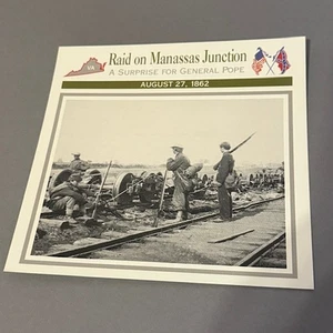 Vintage Civil War Card 1995 Atlas Military Battles Campaigns Manassas Junction - Picture 1 of 6