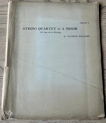 VAUGHAN WILLIAMS STRING QUARTET IN A MINOR SHEET MUSIC BOOK (1947) ALL PARTS - Image 1 of 3