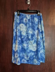 Paris Blues Girls Size M Blue Floral Long Skirt With Sequins - Picture 1 of 4