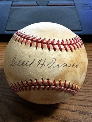 CECIL TRAVIS SIGNED AUTOGRAPHED OAL BASEBALL!   Senators! - Image 1 of 2