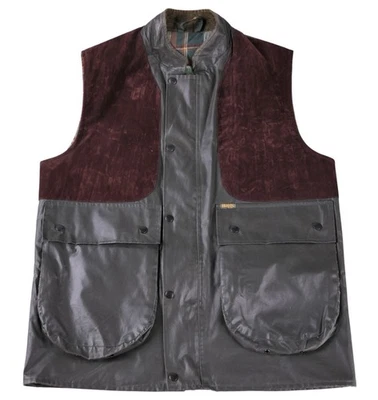 Chaleco Hoggs Verde Algodón Encerado Gamuza Exterior Campo Tiro Juego Caza M Foto 1 de 4