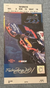Biglietto ultima gara Dale Earnhardt SR sezione Stub Segrave 18 febbraio 2001~ SA/R15/S19 - Foto 1 di 3