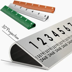 ™ 3 Pack 6 Inch 30° Precision Metal Ruler, High-Grade Laser-Engraved Aluminum... - Picture 1 of 4