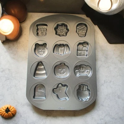Wilton Nonstick Halloween Themed Cookie Sheet Plus 3 Cookie Cutters - Image 1 of 3
