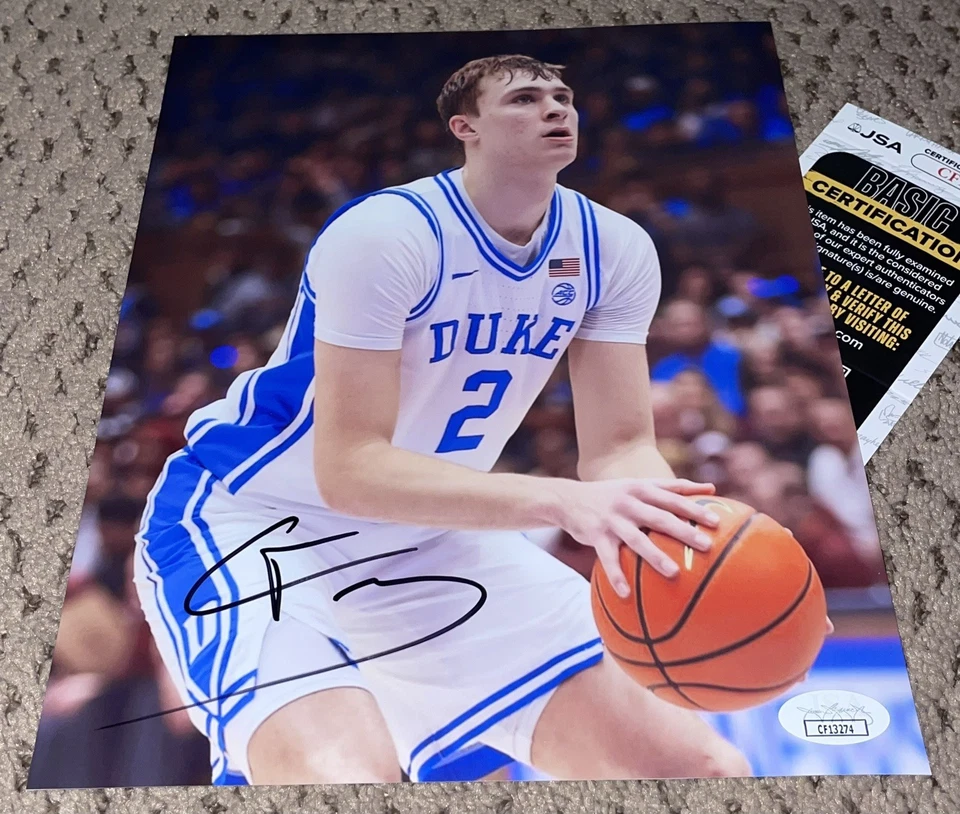 COOPER FLAGG SIGNED 8X10 PHOTO DUKE BASKETBALL AUTOGRAPH JSA BLUE DEVILS AUTO - Image 1 of 1