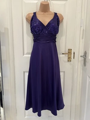 BEAUTIFUL PURPLE SEQUIN CHRISTMAS/PARTY/OCCASION DRESS by DEBENHAMS size 18 - Image 1 of 4