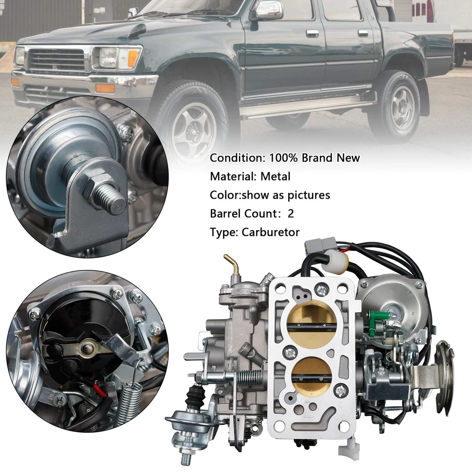 Carburetor 21100-75030 Fit For Toyota 4Y Hiace 4Runner HILUX 1Y 2Y 3Y 4Y 1RZ #8 Foto 1 de 4