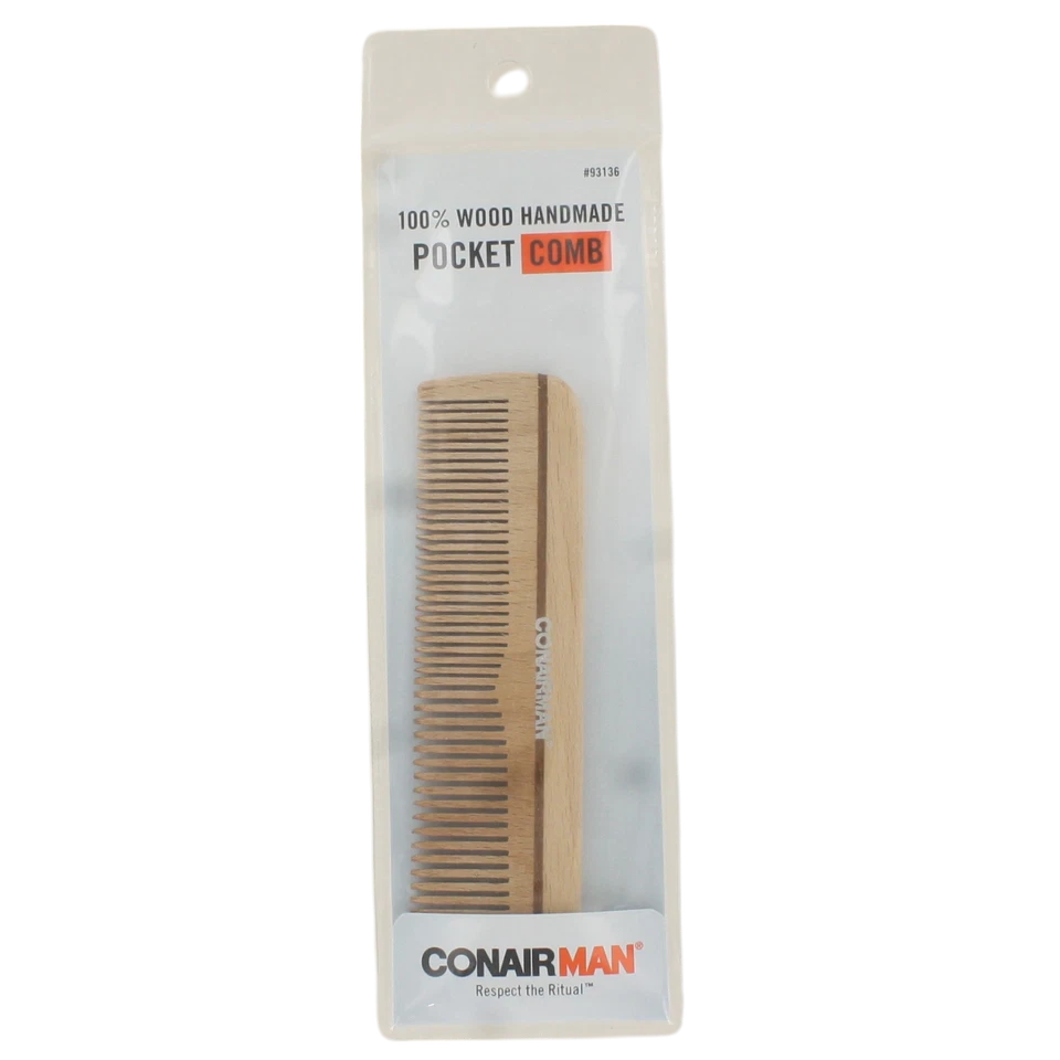 ConairMan 100% Wood Handmade Pocket Comb, 1-Count - Image 1 of 1