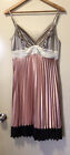 WOMENS REVIEW PINK/BEIGE PLEATED DRESS SIZE 14
