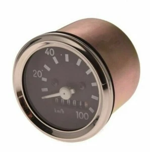 Velocímetro ø60 (100 km/h) con control de intermitentes para Simson S50 S51 S53 S70 - anillo cromado - Imagen 1 de 3