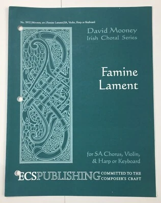 David Mooney Irlandés Coral Hambre Lamento SA Violín Arpa Teclado Partituras Foto 1 de 4