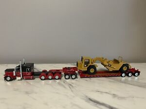 Peterbilt 389 With Lowboy And  Cat Scraper . 1/64 Scale 