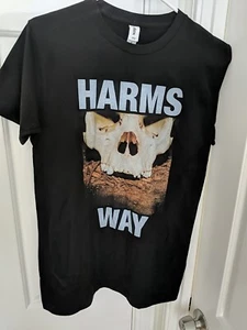 Deathwish Harms Way Rust Skull Shirt Mens S Black Death Wish Graphic Big Print - Picture 1 of 4