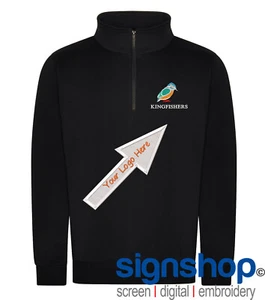 RX305 Pro 1/4 Neck Zip Sweatshirt Personalised Embroidered FREE Logo Setup - Bild 1 von 6