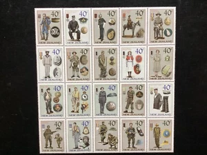 NZ 2003 Military Uniforms set of 20 block  MUH (A132) - Picture 1 of 2