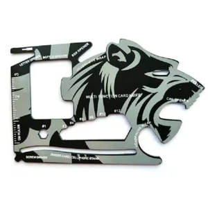 Löwe Multi-Tool 18 in 1 Scheckkarte| EDC für Geldbörse |Outdoor Survival Notfall - Picture 1 of 7