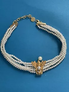 Dior Gold Bee Shaped Beaded Pearl Necklace - Picture 1 of 7