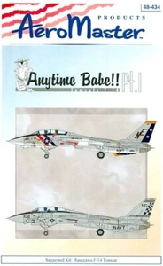 AEROMASTER 48-434 - TOMCAT F-14 ANYTIME BABE!! Pt. I - 1/48 DECALS - Picture 1 of 3