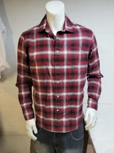 Apt.9 mens long sleeve red white flannel shirt l / we2549 r4 d54 - Picture 1 of 4