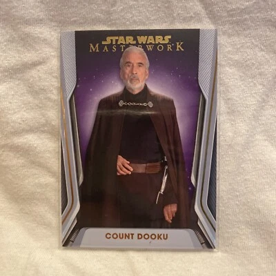 2021 Topps Star Wars Masterworks Count Dooku Purple Parallel 21/50 #27 - Image 1 of 3