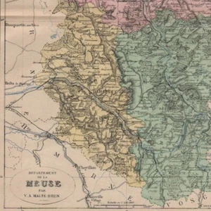 La Meuse  - - Département France Géographie - Carte ancienne (fin XIXe) - Picture 1 of 2