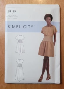 SIMPLICITY S9135 Misses Dress with Knit Midriff Sizes 6-14 & 14-22 3 Designs - Picture 1 of 2