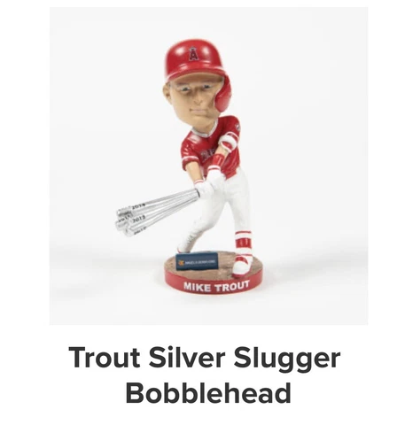 Los Angeles Angels Mike Trout Silver Slugger Bobblehead SGA 9/15/23 Cover