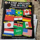 Trip Around the World, classroom atlas, flags of the world stickers countries 
