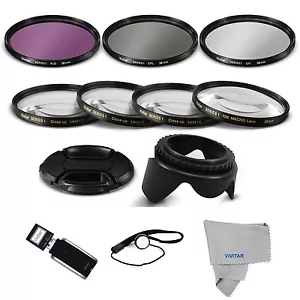 Lens Filter & Close Up Macro Kit for Canon Rebel 1100D 650D 600D 550D 450D T3I - Picture 1 of 8
