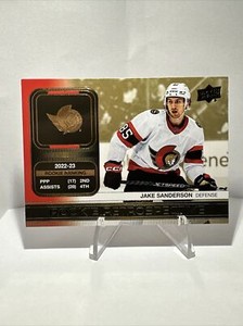 2023-24 Upper Deck Series 1 Rookie Retrospective GOLD Jake Sanderson #RR-12