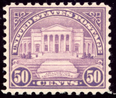 US 701 50c 1931 Arlington Amphitheater rotary press F-VF unused OG hinged - Image 1 of 2