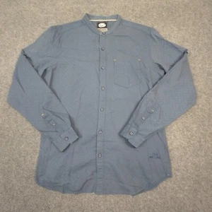 Ecko Unltd Shirt Men MEDIUM Blue Geometric Long Sleeve Button Up Pocket Size M - Picture 1 of 9