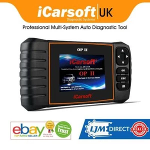 iCarsoft Código Lector Diagnóstico Herramienta Op II OBD2 OBD para Opel ABS Srs - Imagen 1 de 10