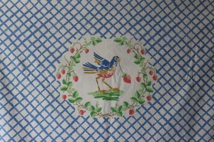 Brunschwig & Fils, Devonshire Sitz und Rückenlehne, Vintage Handabdruck, 36" B x BTY, blau - Bild 1 von 7