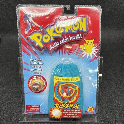 Bolsa de mármol vintage de coleccionista Pokémon #05 azul Charmeleon - auténtica sellada Foto 1 de 2