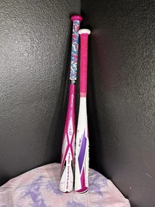 2 Easton Pink Sapphire Girls Softball Fast Pitch Bat ALX50 27" 17 oz & 25” 15oz - Picture 1 of 24