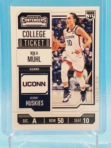 2024-25 Panini UCONN NIL - #34 Nika Muhl College Ticket - Picture 1 of 4
