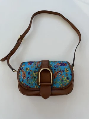 Bolso de hombro de piel de becerro Wellington Polo Ralph Lauren cartera de viaje de cachemira Foto 1 de 4