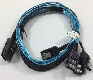 Mini SAS to 4 SATA Cable 1M - Picture 1 of 3