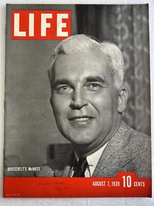 VTG August, 1939 Rare Life Magazine Roosevelt’s McNUTT- Look Photos - Picture 1 of 6