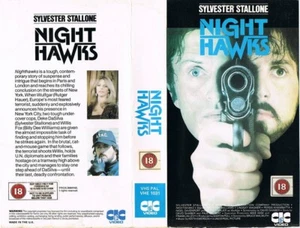 NIGHT HAWKS (1) / UK PRE-CERT VIDEO SLEEVE / CIC VIDEO LABEL / STALLONE - Picture 1 of 2