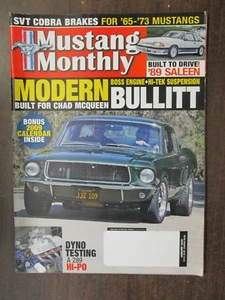 MUSTANG MONTHLY MAGAZINE JANUARY 2009 CHAD MCQUEEN MODERN BULLITT 1989 SALEEN - Bild 1 von 2