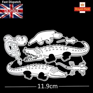 Crocodiles, Lizards, Platypus, Snake Metal Cutting Dies Set, Card Making F1 - Picture 1 of 4