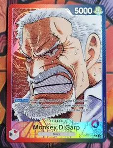 Monkey D Garp OP02-002 Manga Leader Alternate Art One Piece Card English - Picture 1 of 4