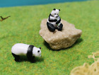 1/87 2 szt. Zestaw pandy Duża panda Niedźwiedź Las Zwierzę Zoo Park H0 HO gotowy pomalowany