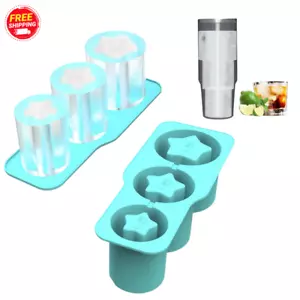 Blue Star Ice Cube Maker – Fits Stanley 30/40oz Tumblers Trio Size Silicone Tray - Picture 1 of 7
