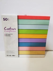 Crafters Companion Matte Cardstock 12"x12" 50pc Christmas Paper Pad 180gsm - Picture 1 of 3